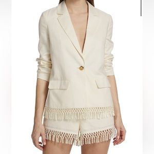 CAMI NYC Chitra Fringe-Trim Linen Jacket